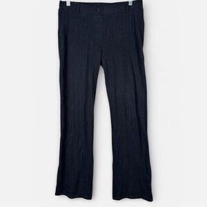 Betabrand‎ Pants Womens Medium Gray Striped Straight Leg Stretch Work Office